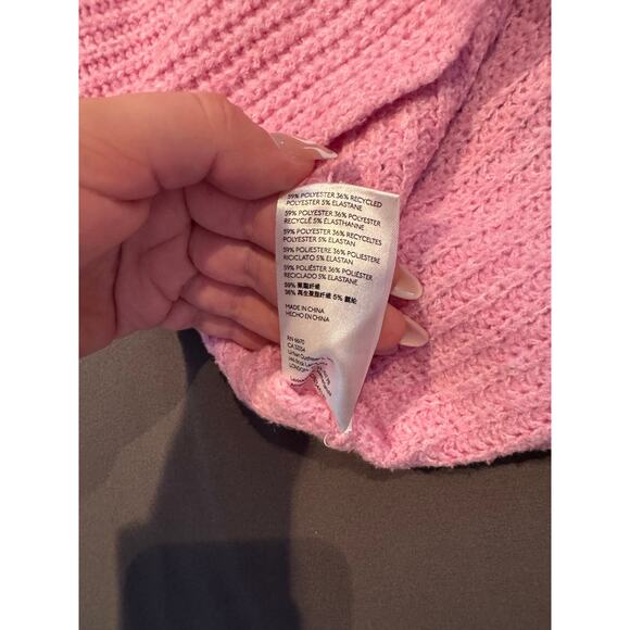 Pilcro Oversized Cowl Neck Pink Soft Sweater Cuffed Sleeves Small - Picture 6 of 6